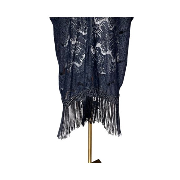 Victorias Secret Swim Beach Coverup XS/S Sheer Lace Fringe Dress Boho Crochet - Picture 6 of 10